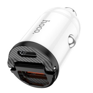           Chargeur Auto Hoco NZ2 - Double Port USB- Blanc - 