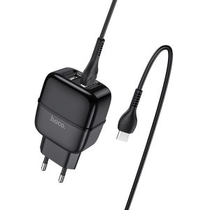 CHARGEUR HOCO C77A TYPE-C- NOIR