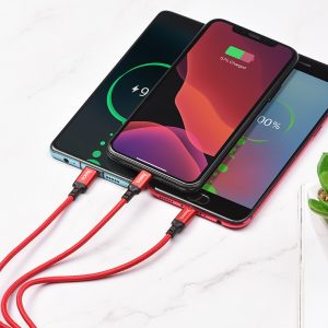 Câble de Chargement 3 en 1- X14 - Lightning + micro + Type C
