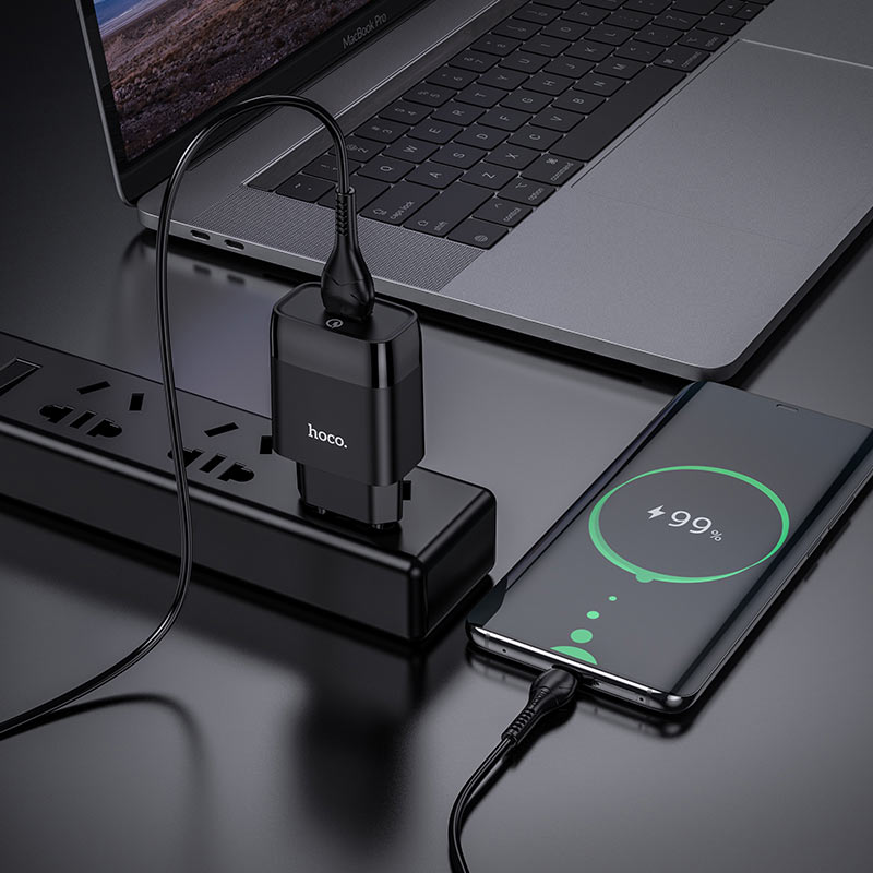 Chargeur mural "C72Q " QC3.0 avec câble sortie Micro USB – Image 4
