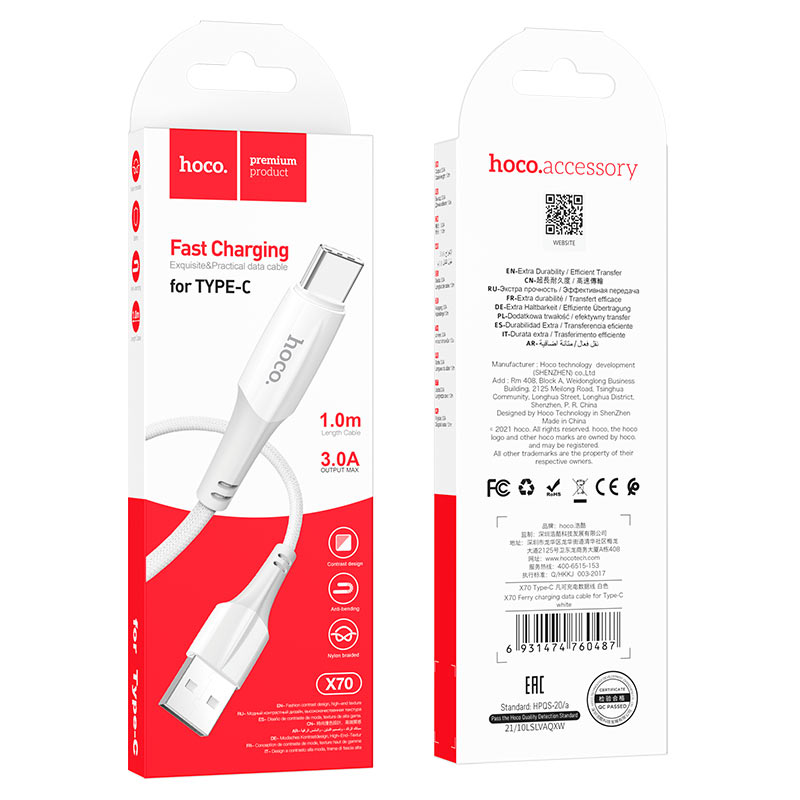Câble USB vers Type-C "X70 Ferry" synchronisation des données de charge – Image 5