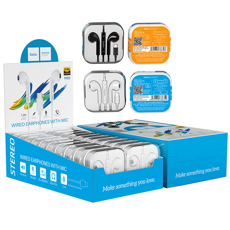 Écouteurs filaires M80 hoco – Image 2