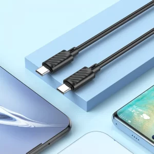 Câble de données Type-C vers Type-C, X88 60W charge rapide
