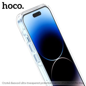 Coque de protection ultra-transparente Crystal Diamonds pour IP14 Pro Max