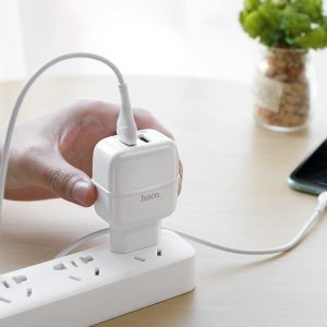 Chargeur mural "C77A Highway" chargeur double port EU plug set avec câble
