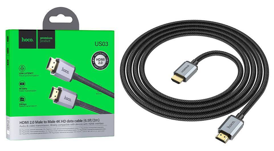 Câble HDTV vers HDTV 2.0 "US03" 4K HD / 2M – Image 2