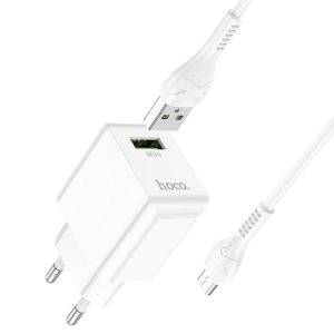 Chargeur mural "C98A Proton" QC3.0 EU set avec câble