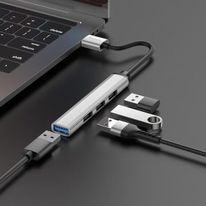 Concentrateur USB 4-en-1 "HB26" USB3.0+USB2.0*3