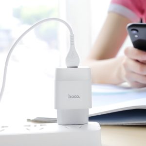Chargeur mural "C73A Glorious" EU plug double USB set avec câble