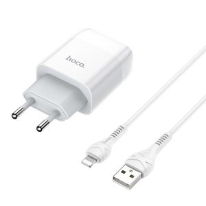 Chargeur mural "C73A Glorious" EU plug double USB set avec câble