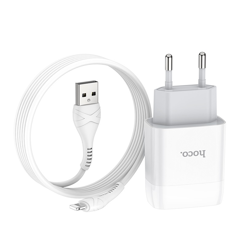 Chargeur mural "C73A Glorious" EU plug double USB set avec câble