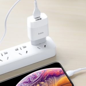 Chargeur mural "C73A Glorious" EU plug double USB set avec câble
