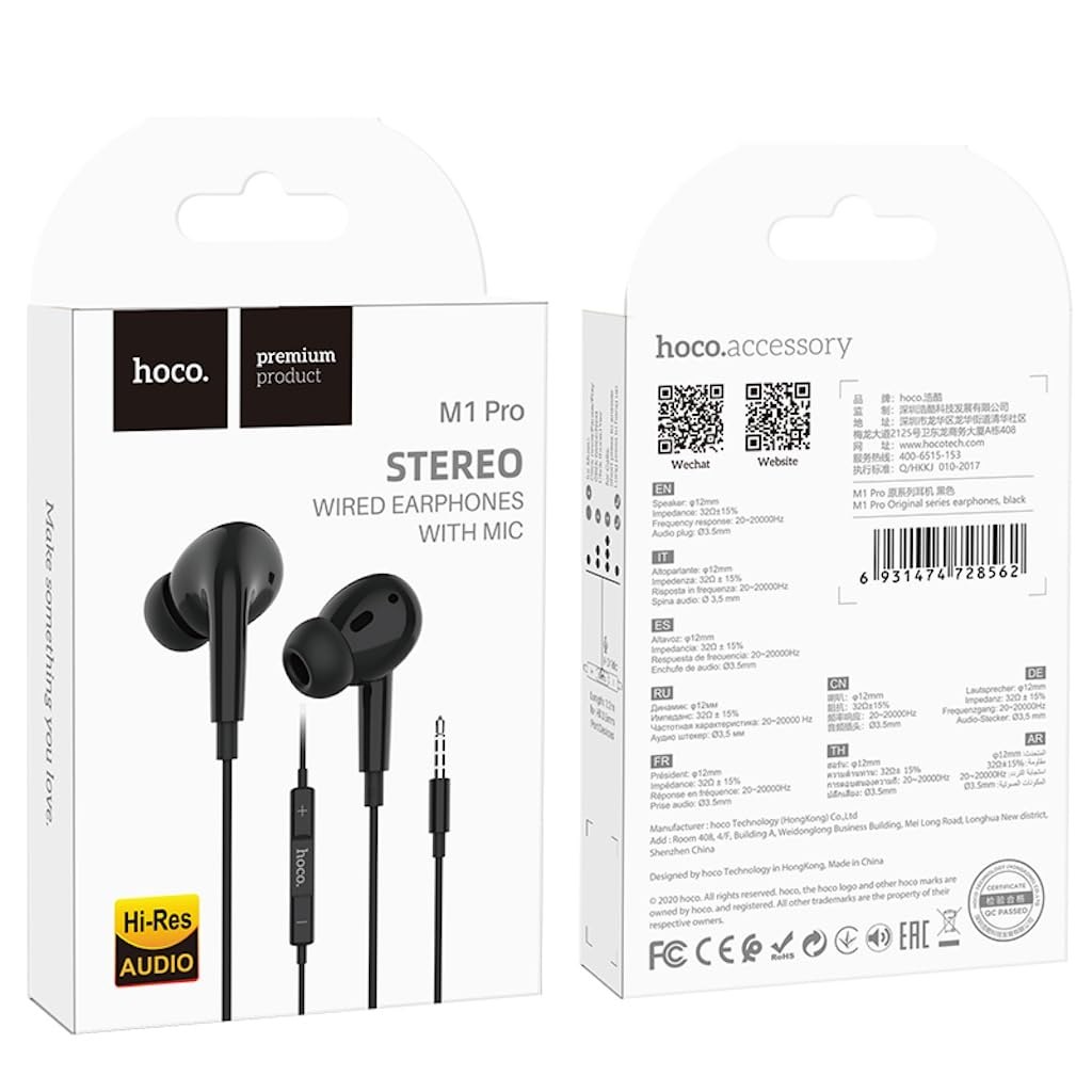 Écouteurs filaires 3,5 mm "Série M1 Pro Original" avec micro