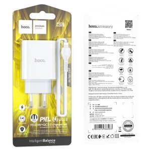 Chargeur mural "C97A" PD20W+QC3.0 EU set avec câble IP