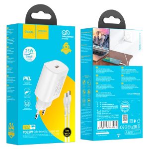 Chargeur mural "N22 Jetta" PD25W EU set avec câble Type-C