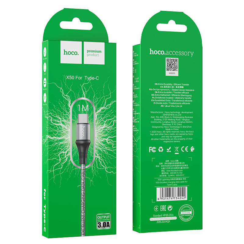 Câble USB vers Type-C « X50 Excellent » synchronisation des données de charge