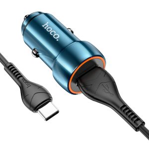 Chargeur de voiture "Z46 Blue Shield" QC3.0 avec câble/ Type-C