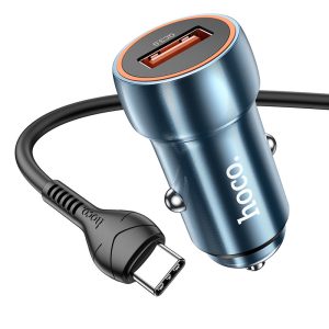 Chargeur de voiture "Z46 Blue Shield" QC3.0 avec câble/ Type-C