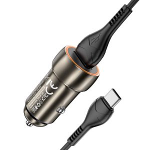 Chargeur de voiture "Z46 Blue Shield" QC3.0 avec câble/ Type-C