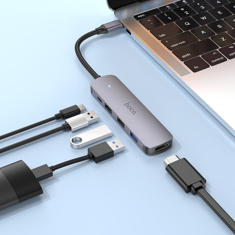 Hub de Type C "HB27" HDTV + USB3.0 + USB2.0*2 + PD