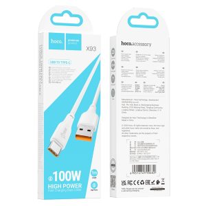 Câble de données de Charge Rapide hoco X93 100 W