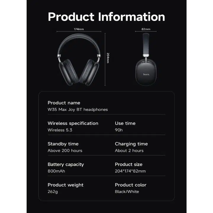 Casque Bluetooth W35 Max HOCO – Image 11