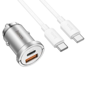 Chargeur de Voiture NZ10 - 45W avec câble Type C Vers Type C 