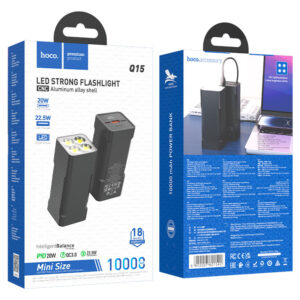 Power Bank « Q15 Lampe de Poche » 22,5 W 10 000 mAh