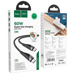 Câble de Charge et de Données U95 Freeway PD 60 W Type-C vers Type-C