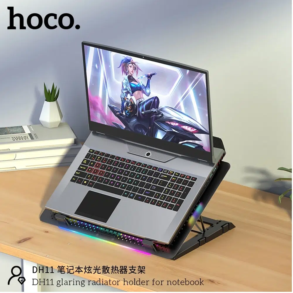 Support PC et Mobile avec Ventilateur de Refroidissement DH11