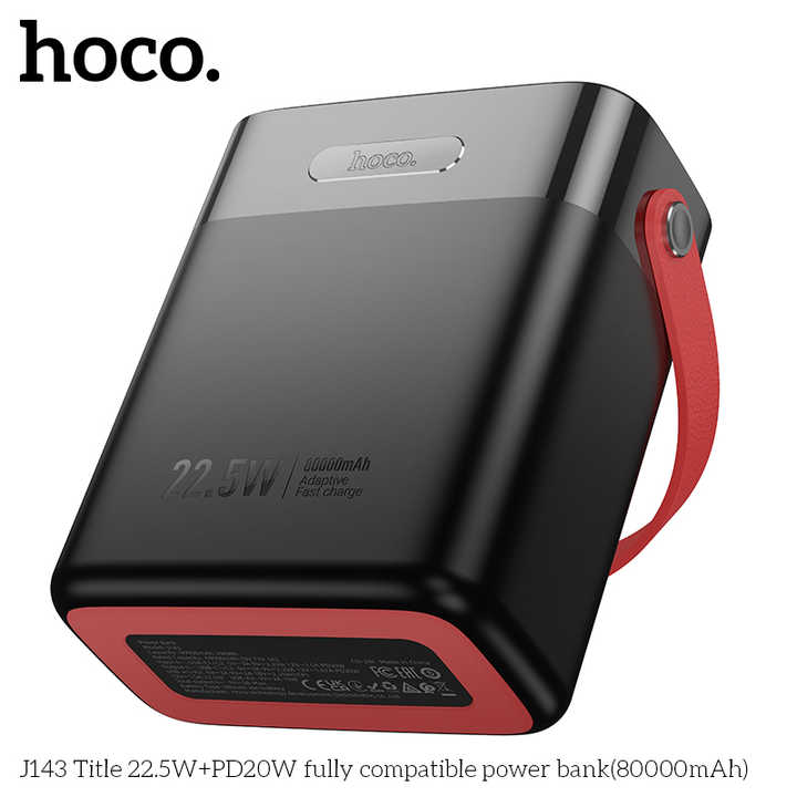 Power Bank 80000mAh à Haute Capacité - HOCO J143