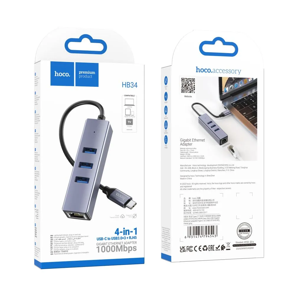 Adaptateur Réseau 4 en 1 HB34 HOCO – Image 7