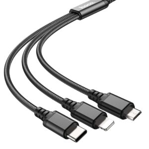 Câble de charge 3en1 Micro-USB+Type-C+Lightning X76 HOCO