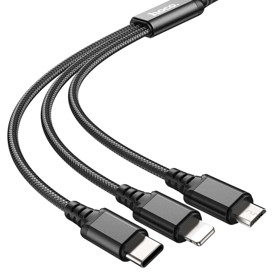 Câble de charge 3en1 Micro-USB+Type-C+Lightning X76 HOCO