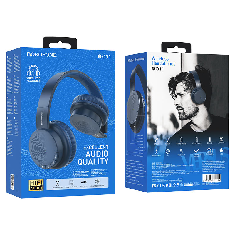 Casque sans fil et filaire B011 BOROFONE