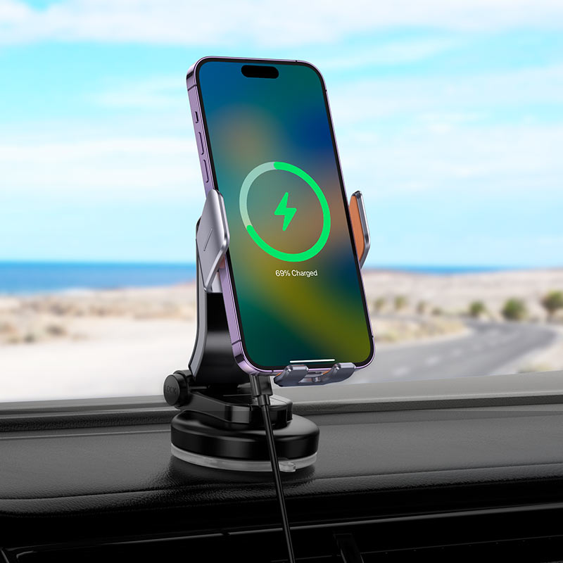 Support de voiture avec chargeur sans fil HW8 HOCO – Image 6