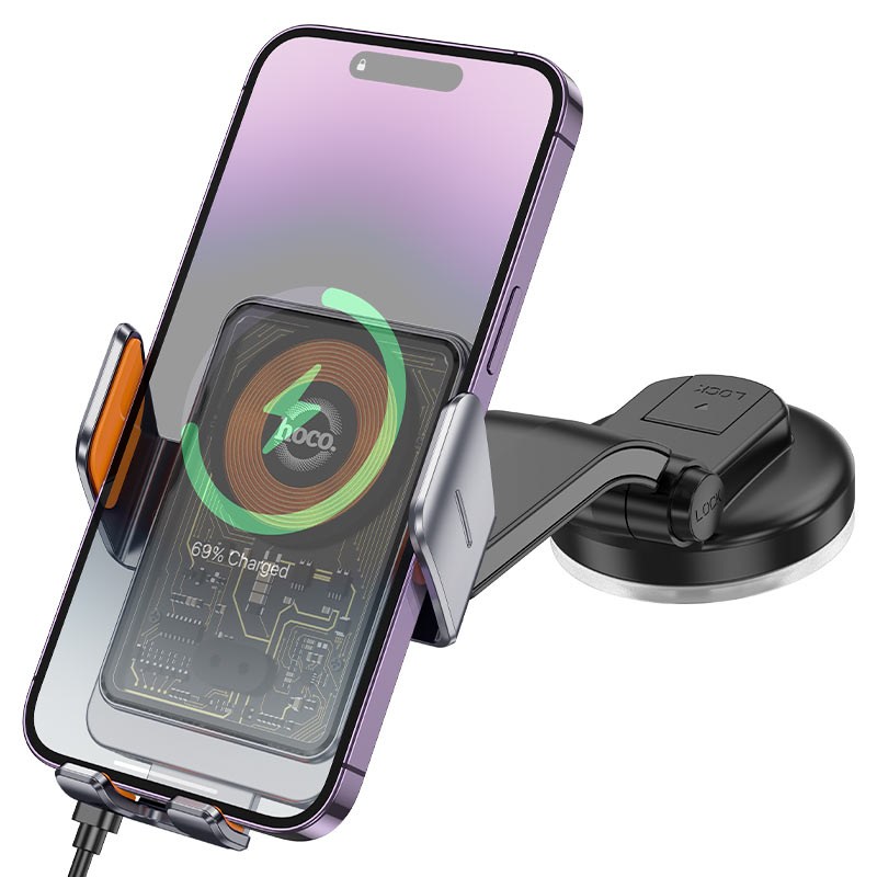Support de voiture avec chargeur sans fil HW8 HOCO – Image 3