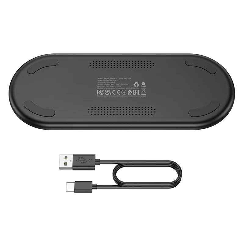 Chargeur Rapide Sans Fil 3 en 1 BQ19 BOROFONE