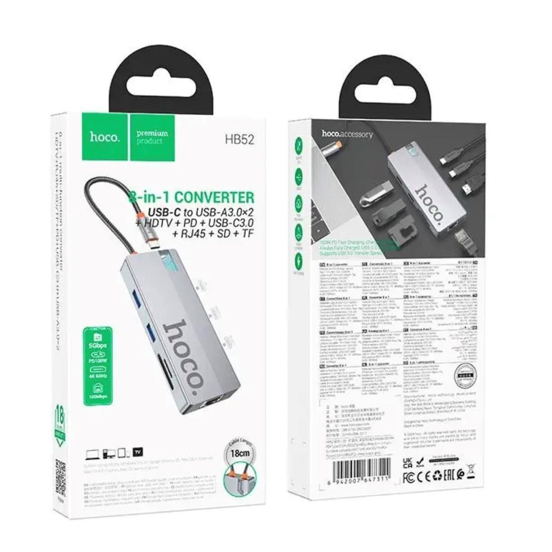 Hub convertisseur Multifonction 8-en-1 HB52 HOCO – Image 8
