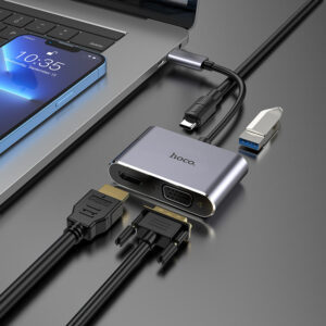 Hub 4-en-1 HDMI UHD VGA USB 3.0 HB30 HOCO