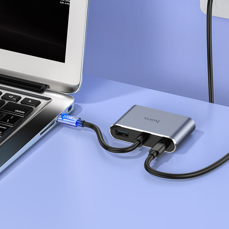 Hub 4-en-1 HDMI UHD VGA USB 3.0 HB30 HOCO
