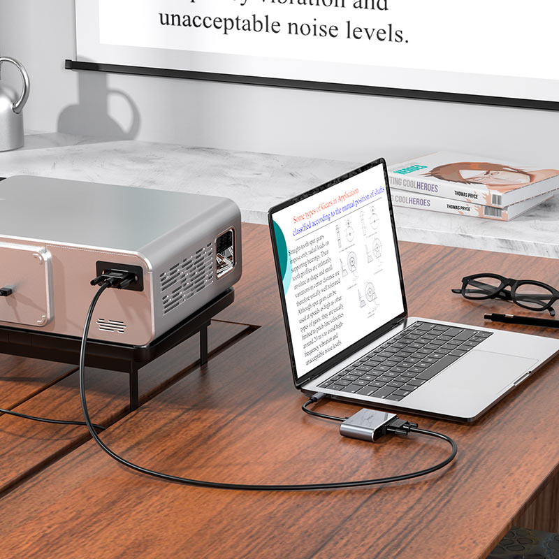 Hub 4-en-1 HDMI UHD VGA USB 3.0 HB30 HOCO