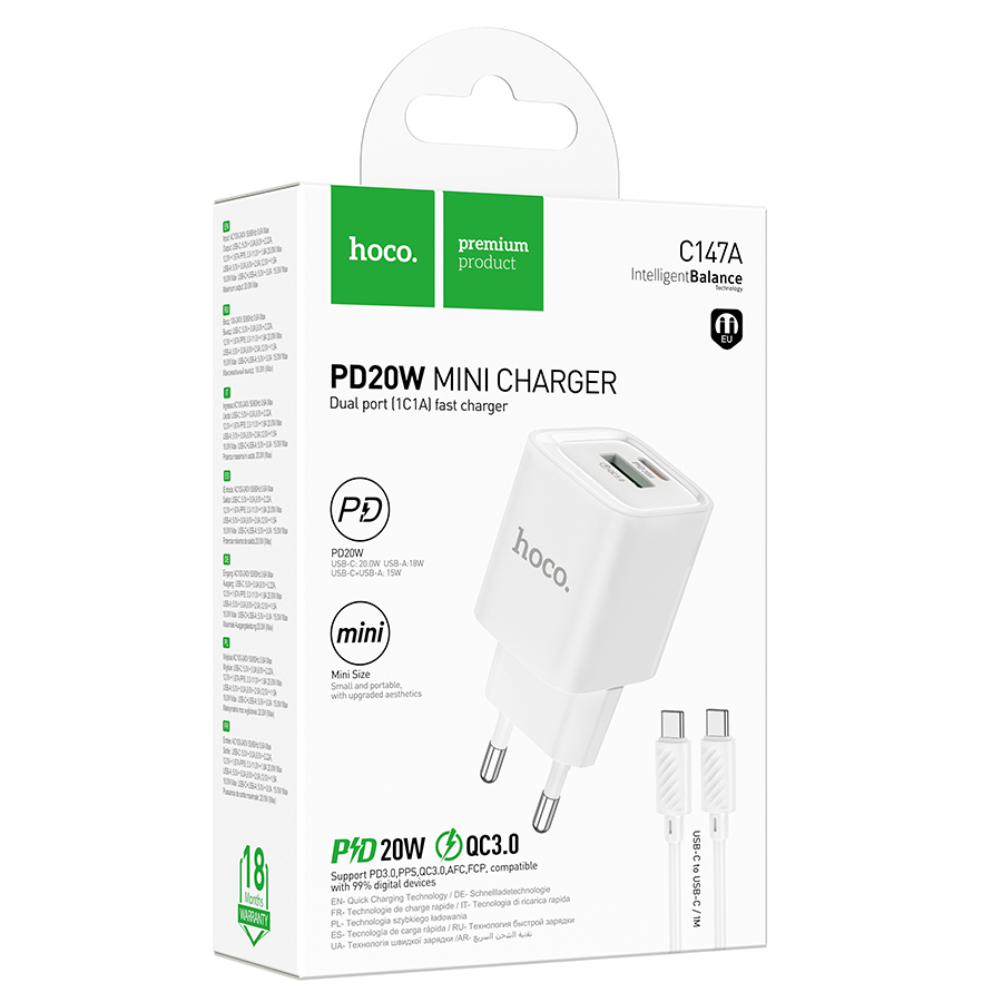 Chargeur mural 20W C147A HOCO