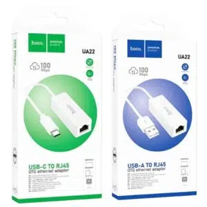 Adaptateur Ethernet USB-C & USB-A vers RJ45 UA22 HOCO