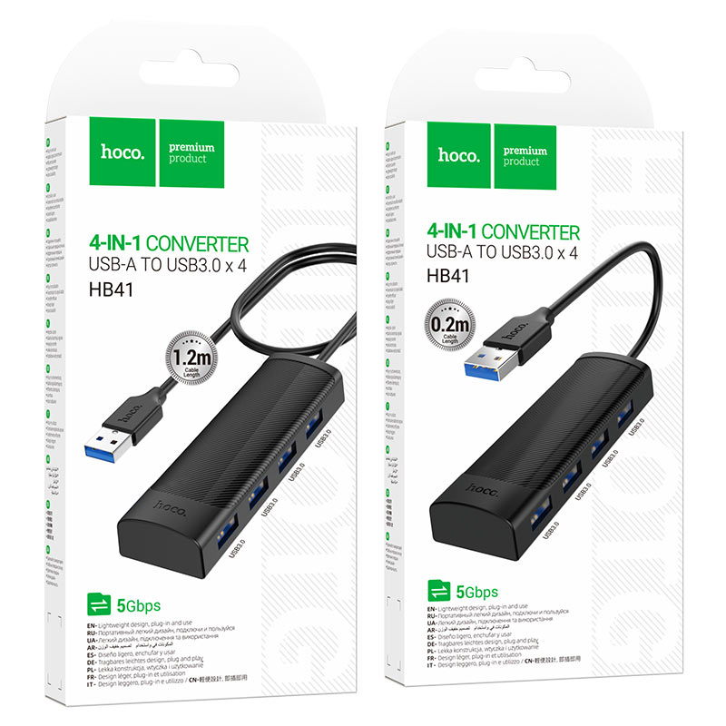 Hub USB-A vers 4 × USB 3.0 HB41 HOCO