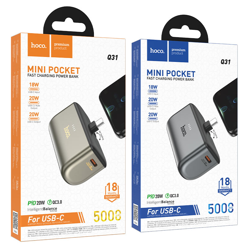 Power Bank pour Type-C 5000mAh Q31 HOCO