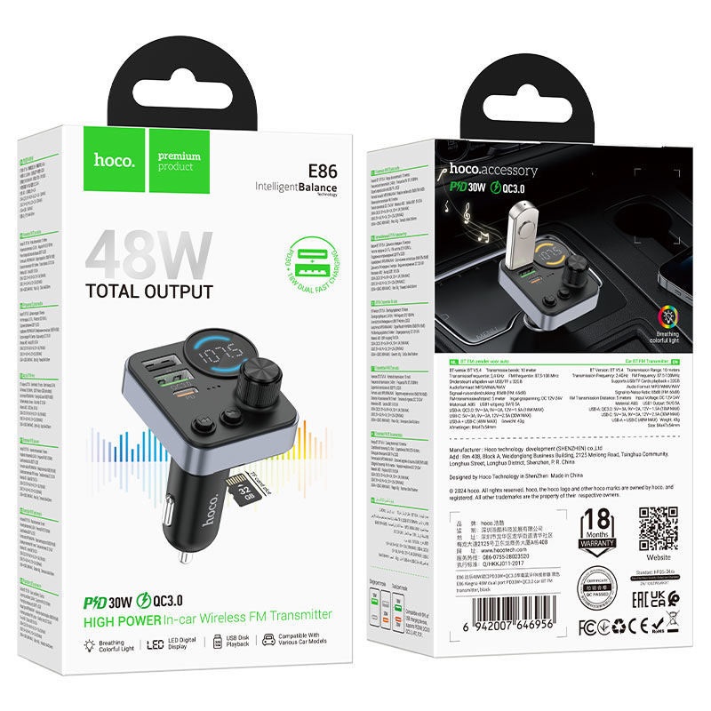 Chargeur de voiture 48W E86 HOCO – Image 9