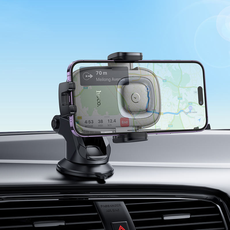 Support & chargeur sans fil de téléphone pour voiture HW32 HOCO – Image 7
