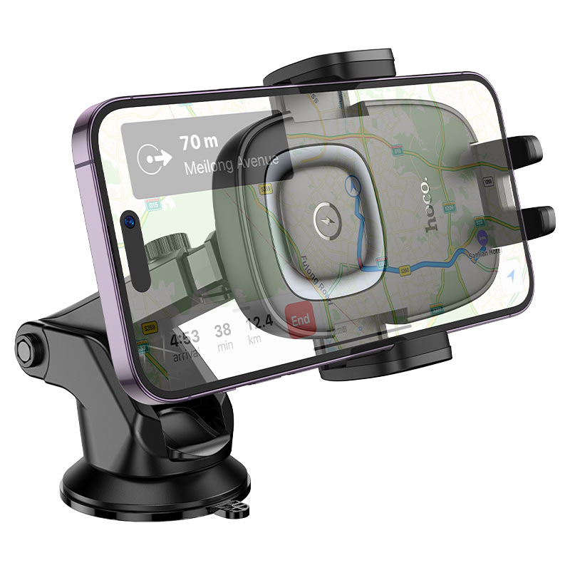 Support & chargeur sans fil de téléphone pour voiture HW32 HOCO – Image 5