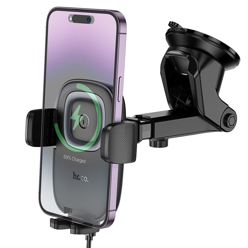 Support & chargeur sans fil de téléphone pour voiture HW32 HOCO – Image 6
